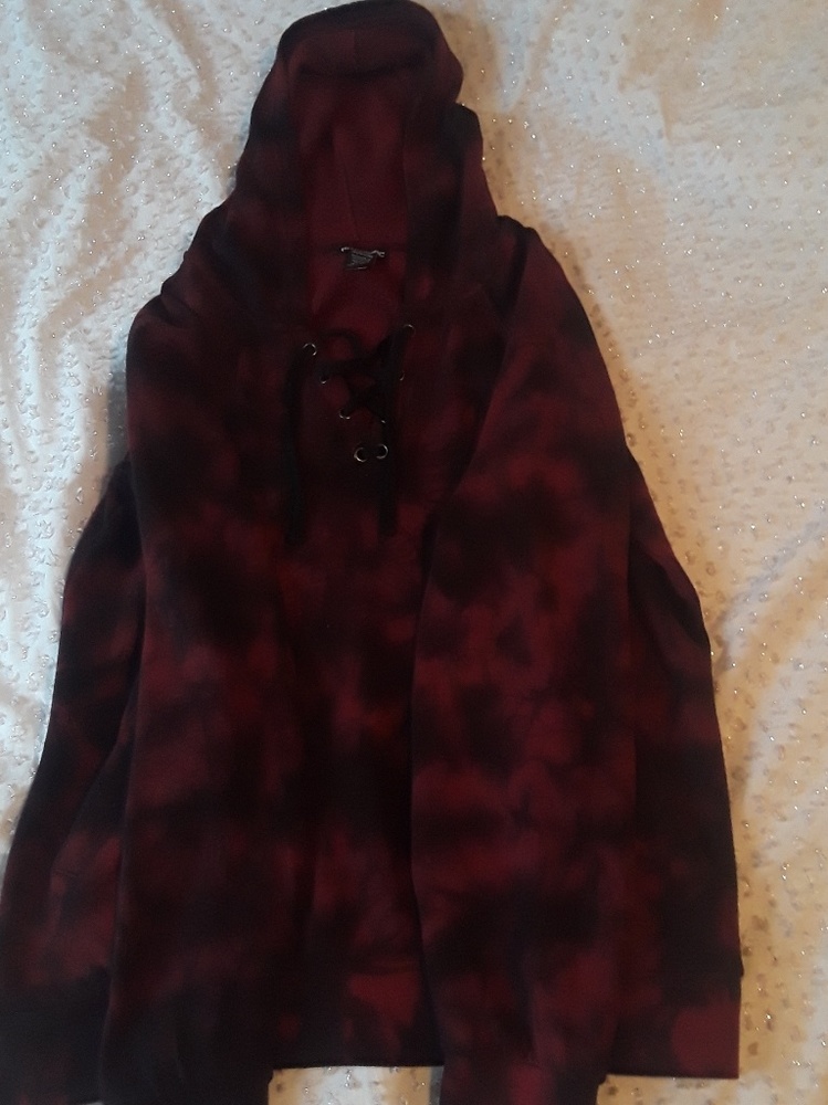 Hot Topic Red Tiedye Hoodie
